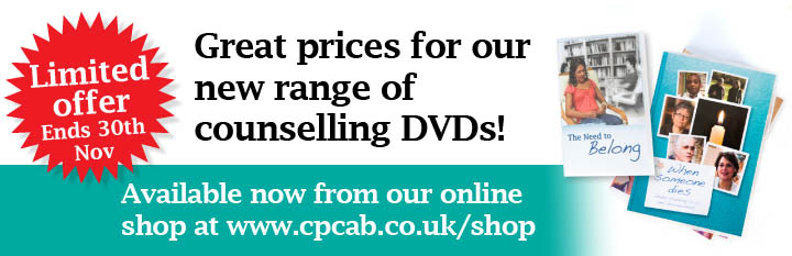 Limited offer: great prices for our new range of counselling DVDs. Ends 30th Nov 2010